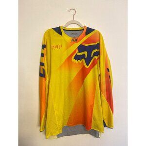 Fox Racing 360 Flight Yellow and Blue Men's Mesh Motocross Jersey Size L